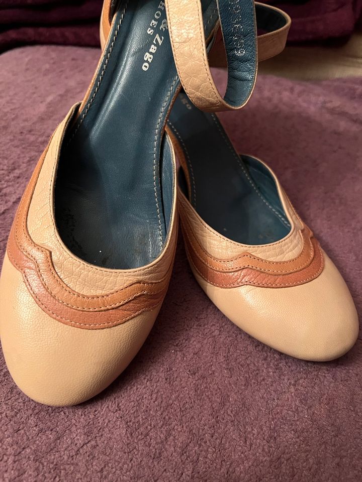 Zanon & Zago Riemchen Pumps Vintage Gr.39 Creme beige in Berlin