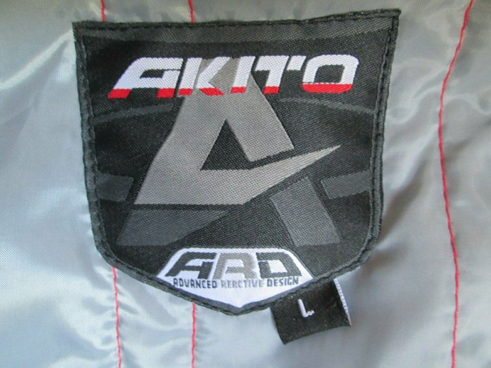 Motorrad Jacke AKITO Neu ARD Adurnced Reactive Design Größe L in Jörl