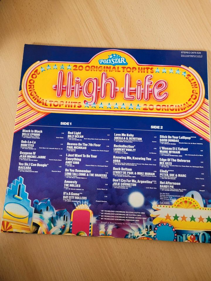 Polystar 20 Original Top Hits High Life Vinyl Schallplatte in Lollar