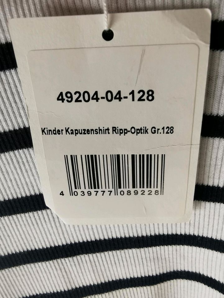 Modas Kapuzen Ringel Shirt 128 NEU in Schloß Holte-Stukenbrock