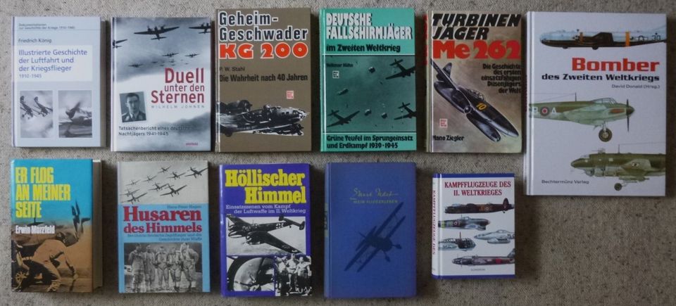 11 Bücher Luftwaffe Me 262, Fallschirmjäger, Kampfflugz. WK 2 etc in Liebenburg