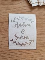 Aufkleber Namensaufkleber Etikett Hochzeit "Andrea & Simon" Bayern - Hauzenberg Vorschau