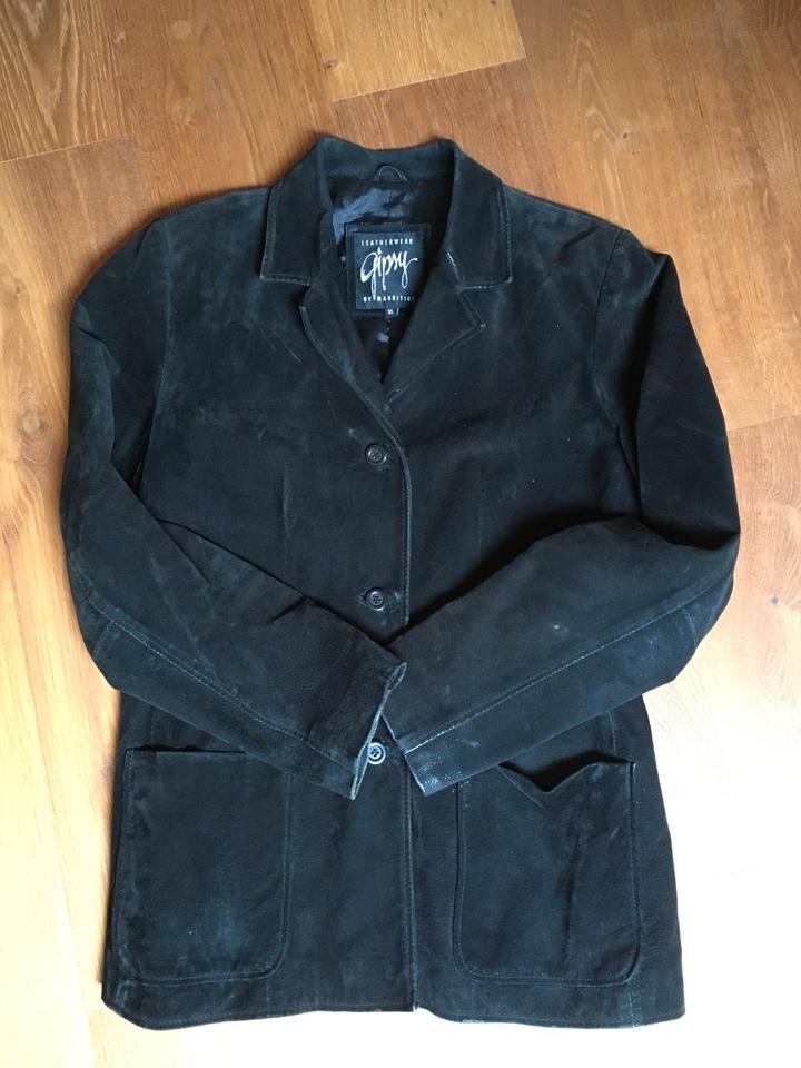 Lederjacke von Gipsy Wildleder, Gr. XL (42), schwarz, Länge: 76cm in Stuttgart