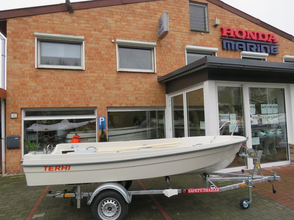 Terhi 400 neu Angelboot Ruderboot Honda BF 15 führerscheinfrei C in Rietberg