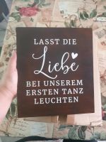 Holzschild- Lasst die Liebe leuchten- Deko Hochzeit Schild Thüringen - Erfurt Vorschau