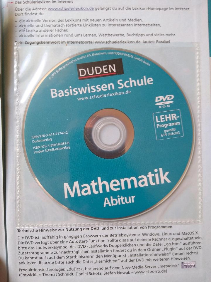 Duden Basiswissen Schule Mathematik Abitur mit CD-ROM in Leipzig