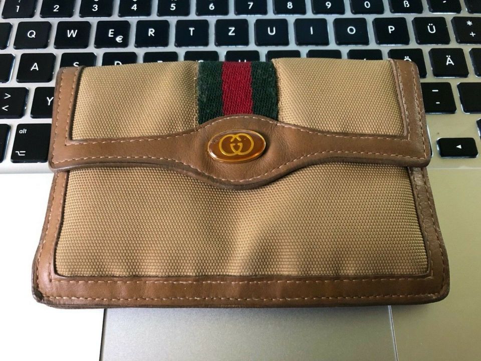 Gucci Portemonnaie Geldbörse Tricolore Canvas Börse ORIGINAL in Homberg (Efze)