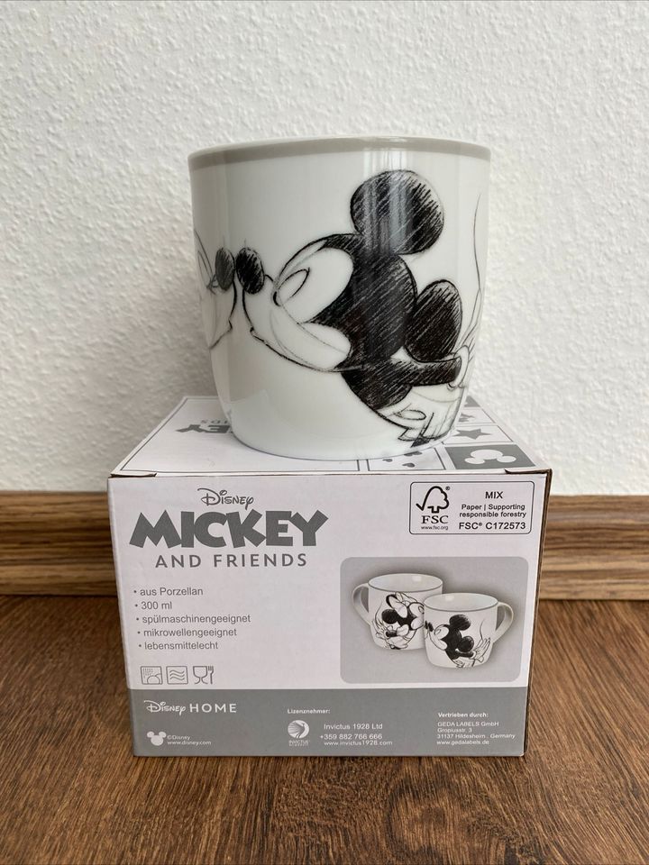 Disney Mickey Mouse Frühstück Set Kaffee Tee Tasse Geschenk in Weikersheim