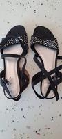 Sandalen schwarz Gr 39 Cityline mit Straßsteinchen Bad Königshofen - Aubstadt Vorschau