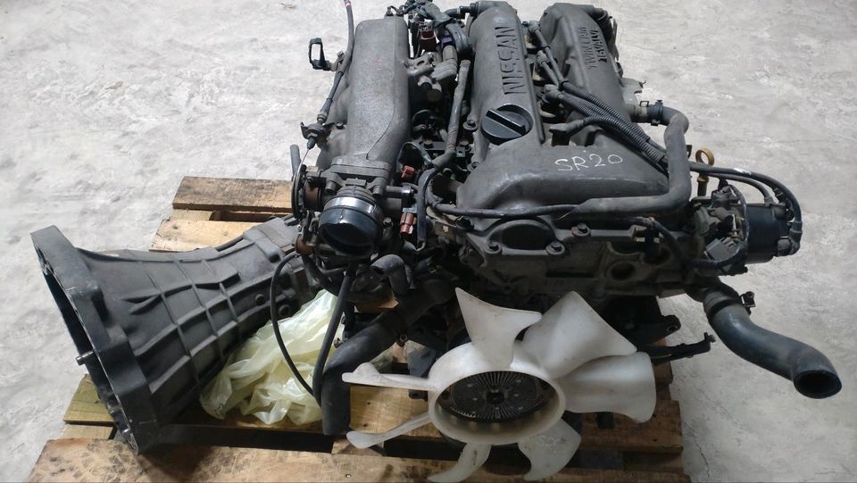 Nissan 200SX S14 SR20DE MT Motor engine mit Getriebe Transmission in Saerbeck