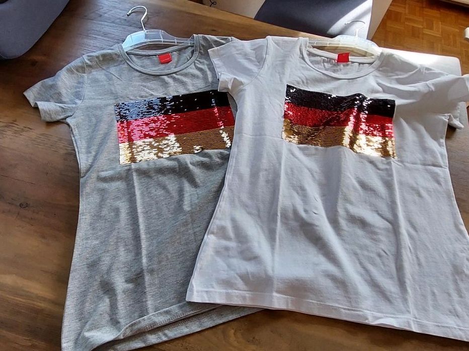 Perfekt für die EM, traumhafte Palietten T-Shirts in Fulda