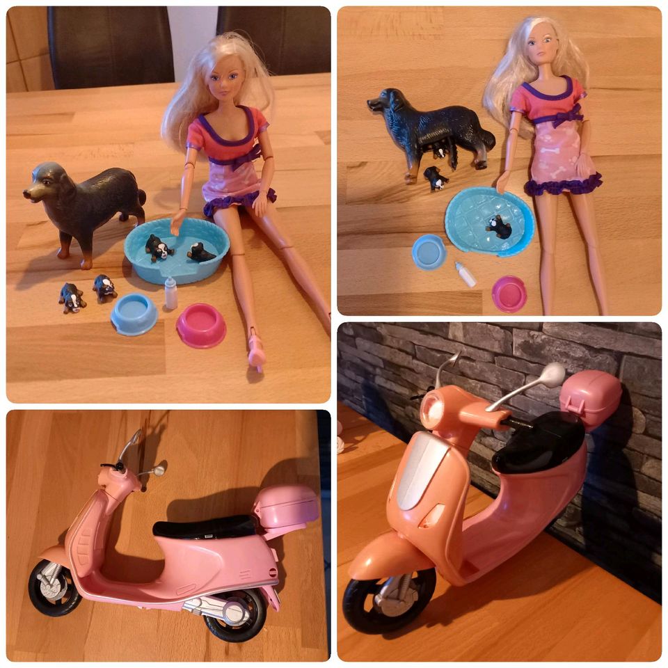 Barbie Steffi Set Hunde Welpen NEU + Roller Cityroller in Finnentrop