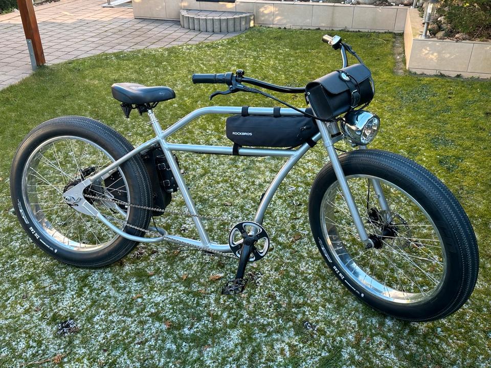 E Bike Cruiser Porucho Alu Tretharley  Chopper Top Erst 768 Km in Ronnenberg
