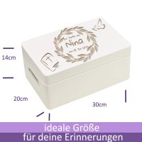 CHICCIE personalisierte Holzbox zur Taufe weiß 30x20x14cm Nordrhein-Westfalen - Heiden Vorschau