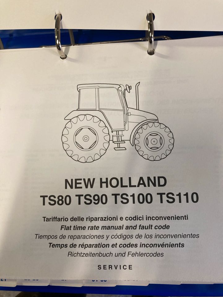 Handbücher Richtzeiten/Fehlercodes NewHolland TS, TX, TF und Ford in Wettrup