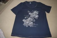T- Shirt Gr 48 - 95% Baumwolle 5% Lycra - Dunkel bau /silber Schwentinental - Klausdorf Vorschau