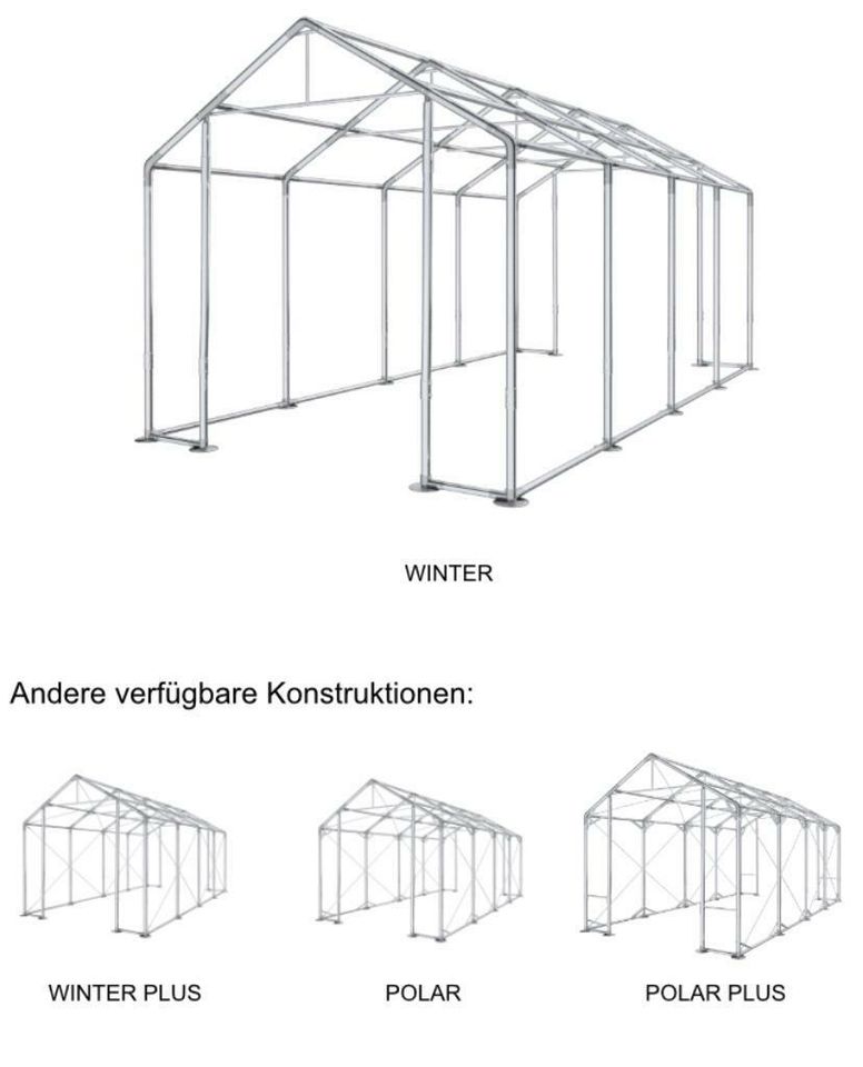 Lagerzelt Winter 5x10x2,5 ganzjährig mehr Licht GRATIS Versand in Görlitz