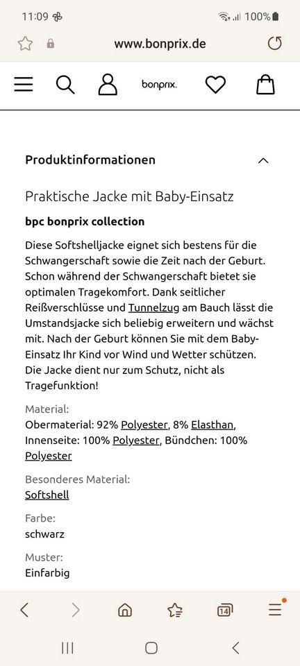 Umstandsjacke 36 in Goslar