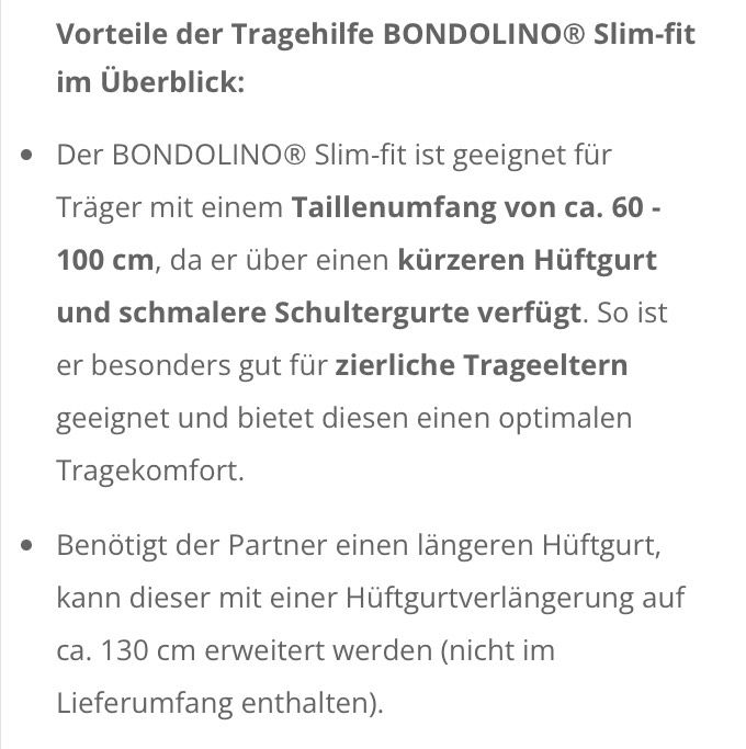 Hoppediz Bondolino Trage in Mettingen