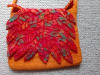 Handmade Handtasche, Filztasche, Umhängetasche orange Sachsen - Flöha  Vorschau