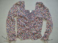 H&M Bluse geblümt mit tiefem V-Ausschnitt gerafft Gr.S Nordrhein-Westfalen - Brühl Vorschau