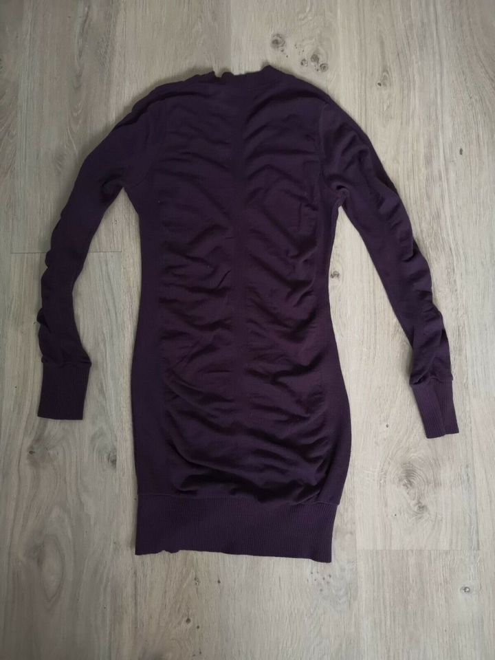 Killah by Miss Sixty Lang Pullover Kleid Raffung violett Pulli L in Zeitz