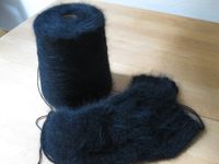 Hochflausch Angora schwarz 80%, Angorawolle 500gr Frankfurt am Main - Westend Vorschau