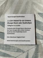 Gutschein 20 Euro Tean Escape Saarbrücken Saarland - Schiffweiler Vorschau