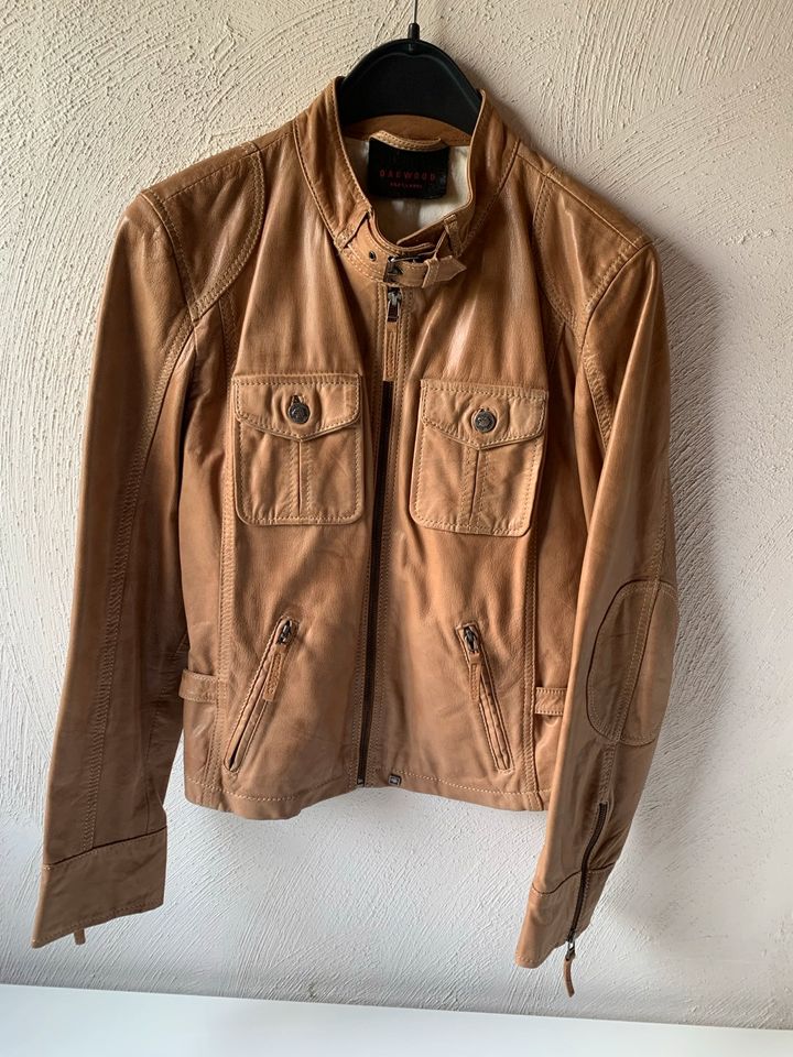 Damen Lederjacke Bikerjacke Oakwood Gr. XL / XXL Cognac neu in Bad Honnef