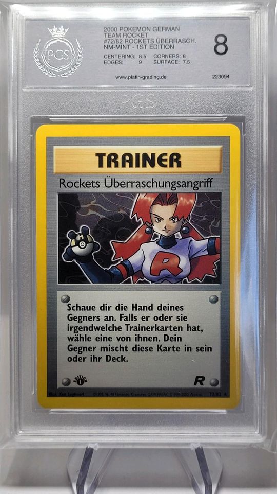 Pokemon/Pokémon Karte| Rockets Überraschungsangriff| TR | PGS/PSA in Langerwehe