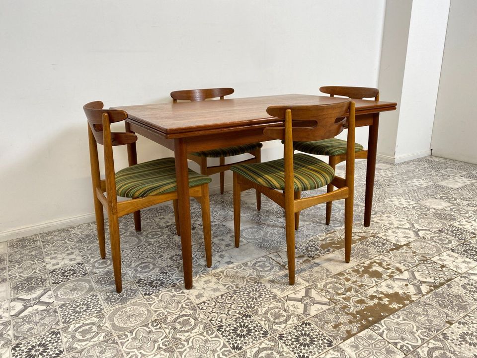 WMK Set aus 4  sehr gut erhaltenen skandinavischen Designerstühle Modell 178 von Johannes Andersen für Bramin in Teakholz # Stühle Esszimmerstühle Küchenstühle Danish Design Mid-Century Vintage in Berlin