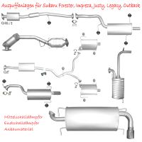 Subaru Forester Impreza Justy Legacy Outback Auspuff Katalysator Endschalldämpfer Mittelschalldämpfer Hosenrohr Katalysator Rußpartikelfilter Sportauspuff Lambdasonden Flexrohre Rohre Winkelrohre Sachsen - Hoyerswerda Vorschau