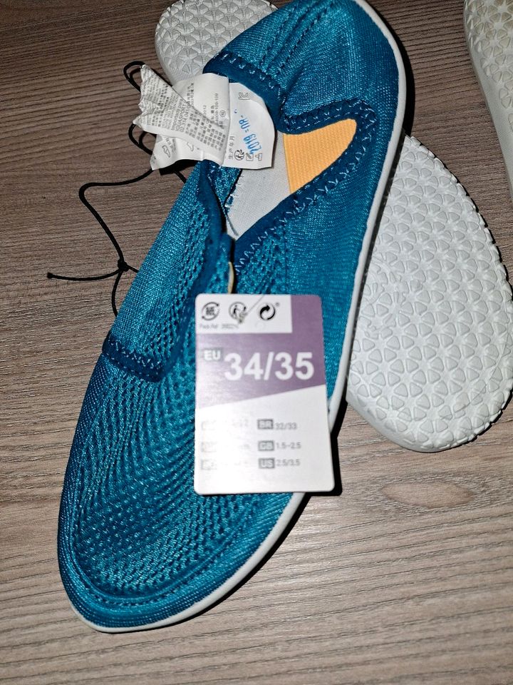 2 Badeschuhe Aquaschuhe Aquashoes Strand Gr 34/35 *Zwillinge* in Linkenheim-Hochstetten