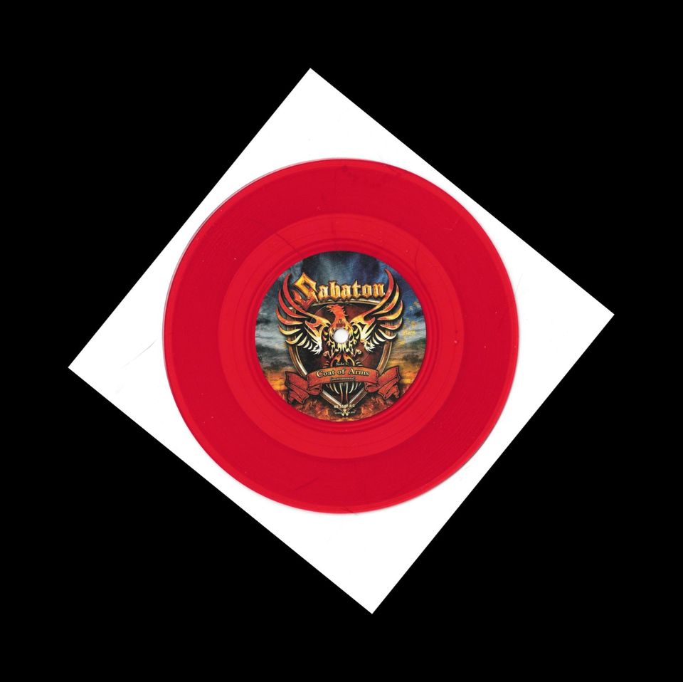 SABATON 7" Single Coat of Arms / Metal Ripper RED VINYL in Lauf a.d. Pegnitz