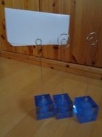 3 Tischkartenhalter/ Memohalter Würfel - Acryl blau Hessen - Usingen Vorschau