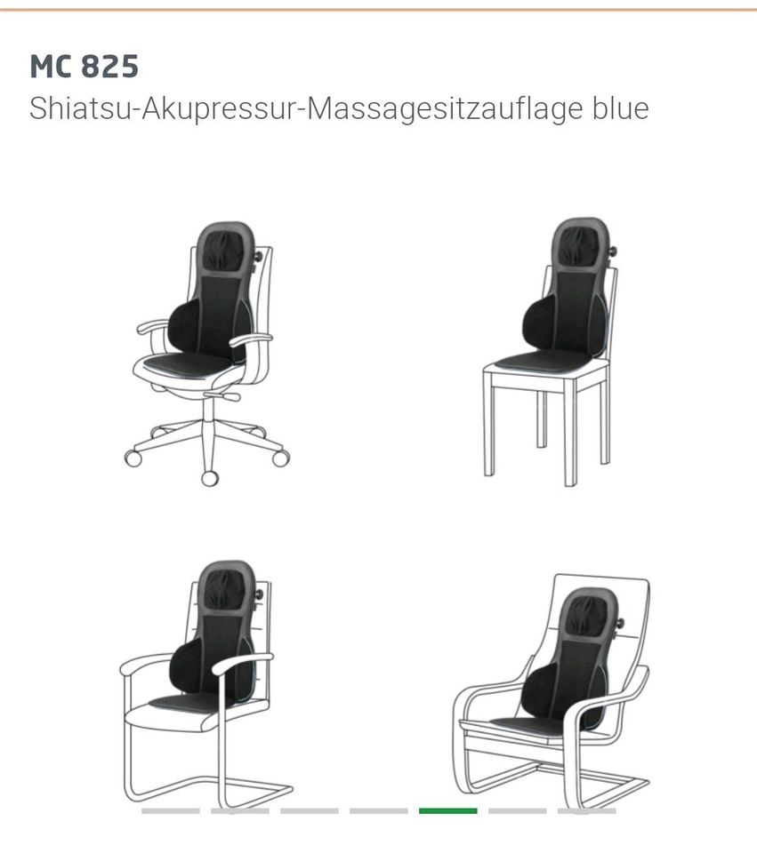 Medisana MC 825 shiatsu Massageauflage in Heinsberg