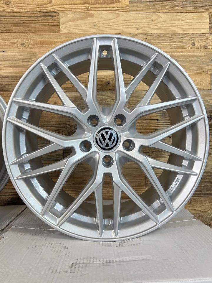 Damina DM08 19 Zoll Felgen für VW Golf 5 6 7 8 Passat Scirocco Arteon Phaeton Sharan GTI GTD GTE egolf 6R 7R 8R B5 B6 B7 B8 CC 3C 13 R 3H 3D 7N Sommerräder Winterräder silber Reifen Räder Volkswagen in Neckarsulm