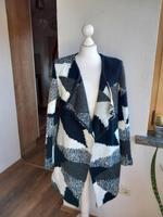 Khujo Strickmantel Mantel Strickjacke Cardigan schwarz weiß S 36 Thüringen - Meiningen Vorschau