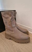 TOP❤️ H&M Plateau Boots Stiefeletten PU Leder Taupe Beige Gr. 3 Bayern - Aschaffenburg Vorschau