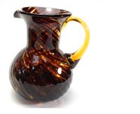 Murano Glas Vase Mundgeblasen Antik braun gelblich Bernstein Hessen - Roßdorf Vorschau