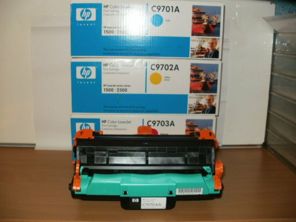 HP Toner C9701A C9702A C9703A CMY + Drum C9704A  als Set in Nortorf