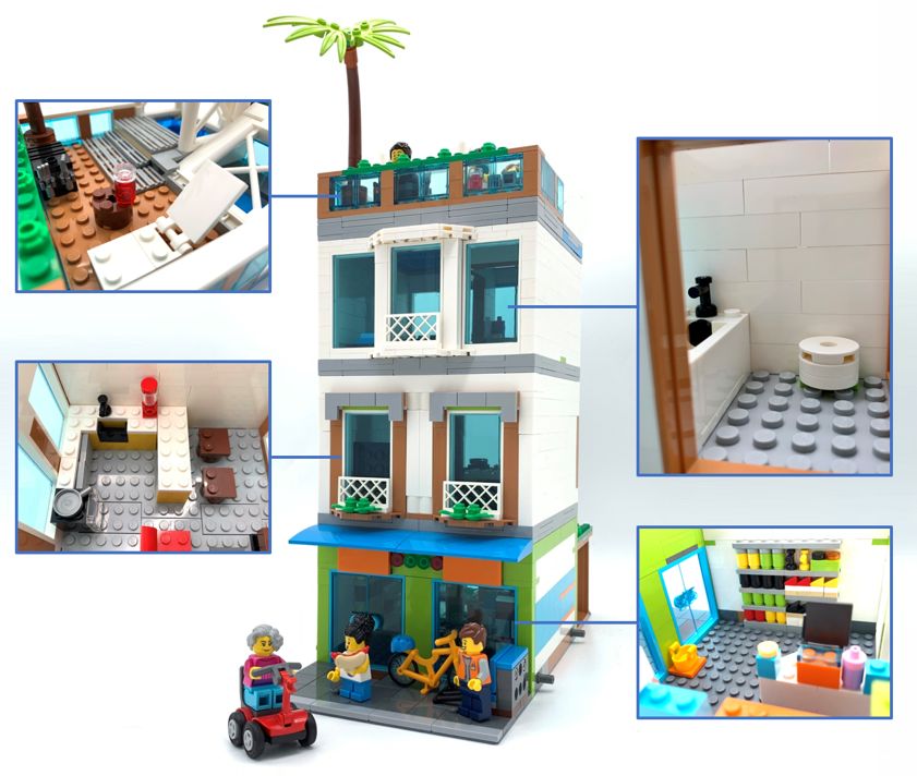 Lego Modular Building MOC Supermarkt, passend zu 60365 10326, NEU in München