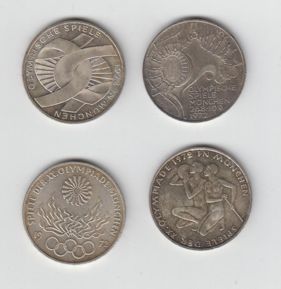 2) Olympiade München 88X10 DM 625 Silbermünzen 1,364 kg in Ahaus
