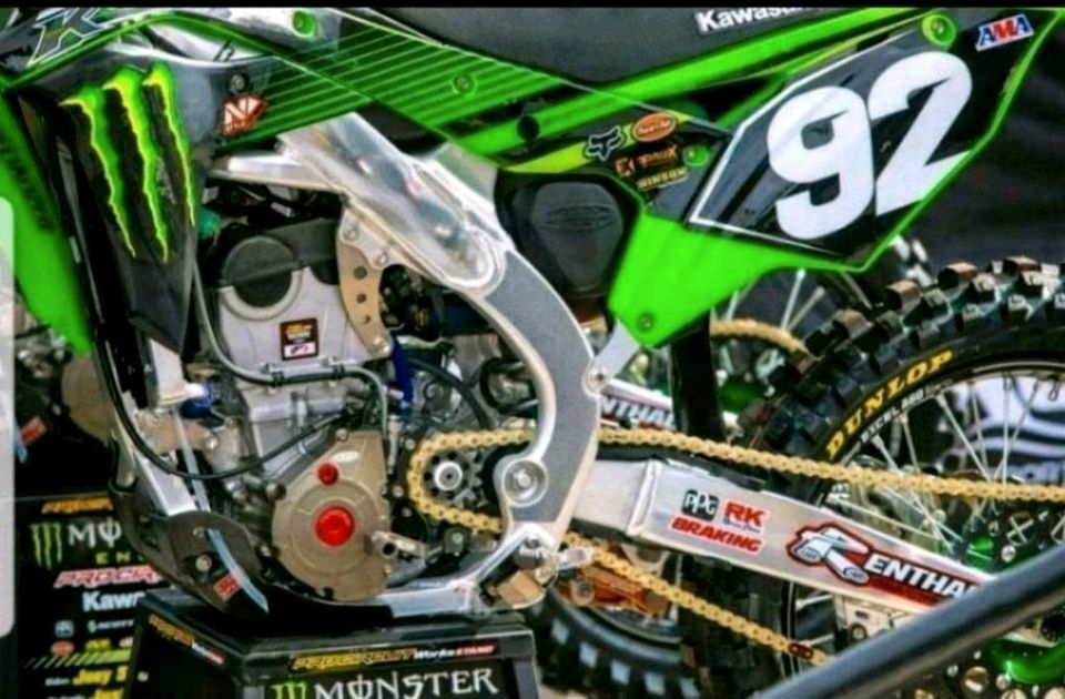 Kawasaki kxf 250 450 Griptape Rahmenschutz Motocross Enduro in Rastenberg