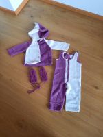 Handgestrickter 2-teiler Mädchen lila Strickjacke und Latzhose Bayern - Seeon Vorschau