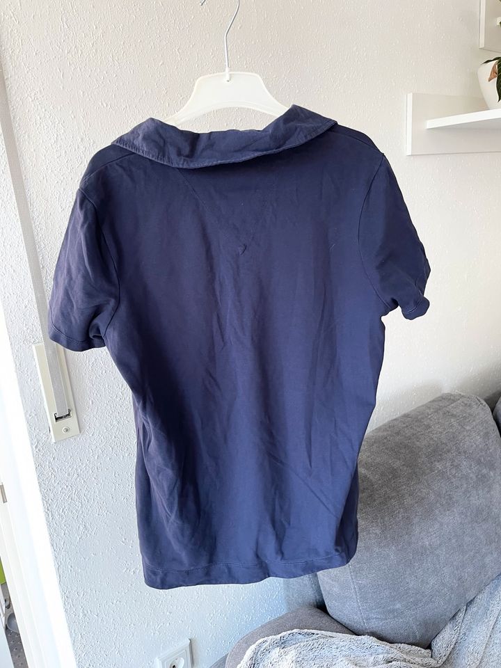 Shirt Peckott Polo Damen Oberteil Blau Weiß XL 42 40 L in Nürnberg (Mittelfr)