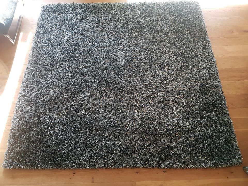 Teppich Hochflor anthrazit 200x200 cm in Bühl