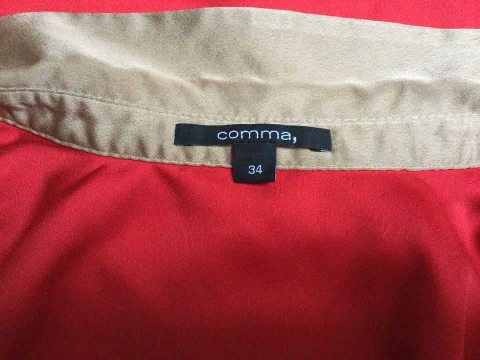 Comma Bluse Rot gold Gr.34 XS top! in Burghausen