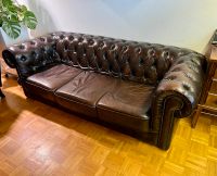 Chesterfield Couch 3-Sitzer - Leder dunkelbraun Stuttgart - Bad Cannstatt Vorschau