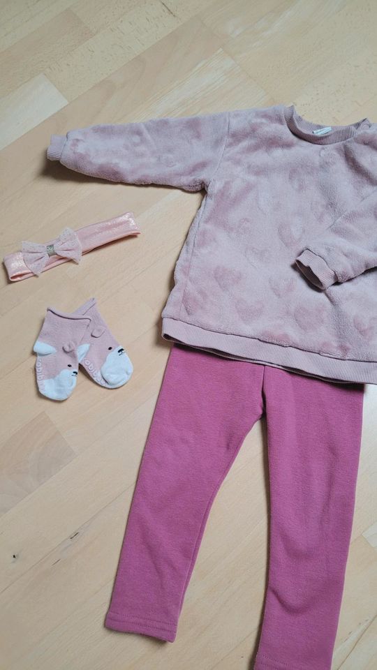 Baby Mädchen Pullover von H&M rosa Leggins Gr. 86 in Barsbüttel